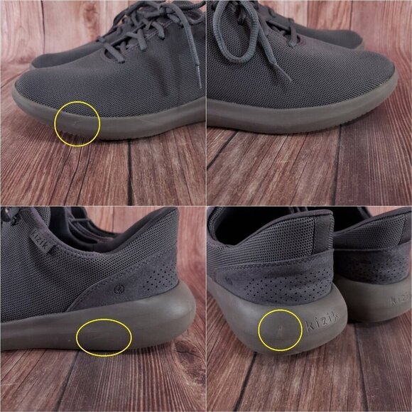 *READ* Kizik Unisex Size M12 W13.5 Madrid Eco Knit Shoes Graphite Hands Free - Picture 2 of 14